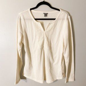 Cream casual top